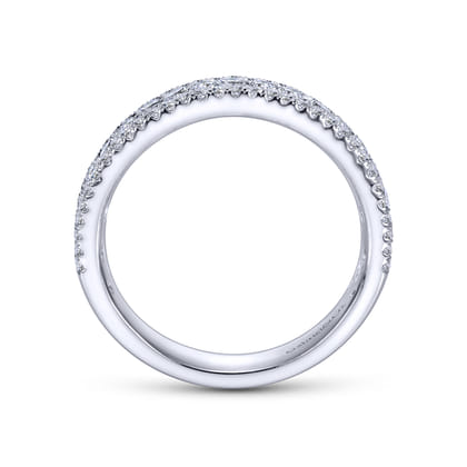 Wide Platinum Diamond Anniversary Band