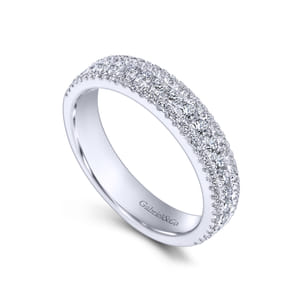 Wide Platinum Diamond Anniversary Band