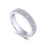 Fancy Wedding Ring in Platinum with Round Natural Diamond at Gabriel & Co.