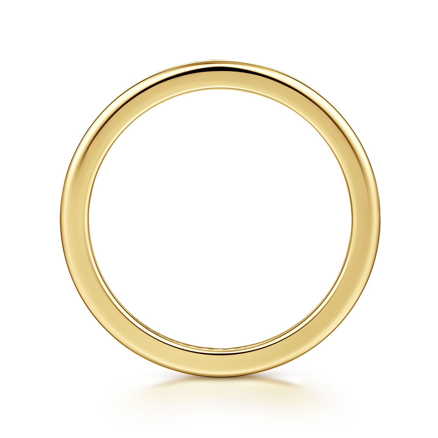Straight Wedding Ring in 14k Yellow Gold with   at Gabriel & Co. - Shot 2