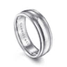 William - 14K White Gold 7mm - Men's Wedding Band in High Polished Finish