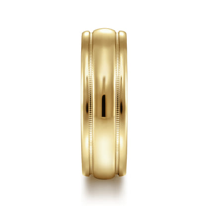 William - 14K Yellow Gold 7mm - Men's Wedding Band in High Polished Finish