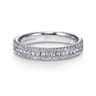 Fancy Wedding Ring in 14k White Gold with Round Natural Diamond at Gabriel & Co.