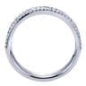Fancy Wedding Ring in 14k White Gold with Round Natural Diamond at Gabriel & Co.