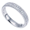 Fancy Wedding Ring in 14k White Gold with Round Natural Diamond at Gabriel & Co.