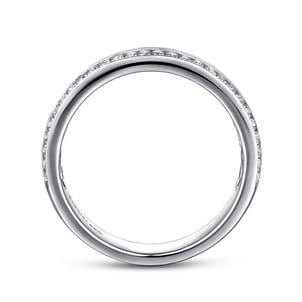Wilshire - Wide 14K White Gold Channel Set Diamond Anniversary Band