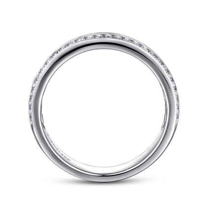 Wilshire - Wide 14K White Gold Channel Set Diamond Anniversary Band