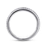 Fancy Wedding Ring in 14k White Gold with Round Natural Diamond at Gabriel & Co.