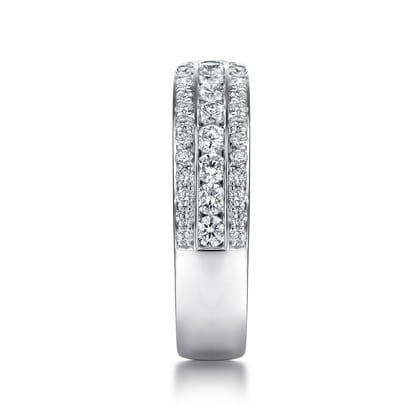 Wilshire - Wide 14K White Gold Channel Set Diamond Anniversary Band