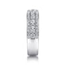 Fancy Wedding Ring in 14k White Gold with Round Natural Diamond at Gabriel & Co.
