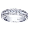 Fancy Wedding Ring in 14k White Gold with Round Natural Diamond at Gabriel & Co.