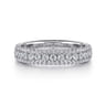 Fancy Wedding Ring in 14k White Gold with Round Natural Diamond at Gabriel & Co.