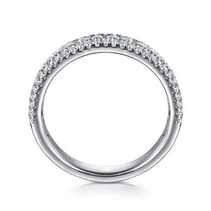 Wilshire - Wide 14K White Gold Diamond Anniversary Band