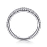 Fancy Wedding Ring in 14k White Gold with Round Natural Diamond at Gabriel & Co.