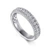 Fancy Wedding Ring in 14k White Gold with Round Natural Diamond at Gabriel & Co.