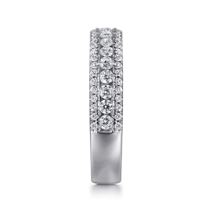 Wilshire - Wide 14K White Gold Diamond Anniversary Band