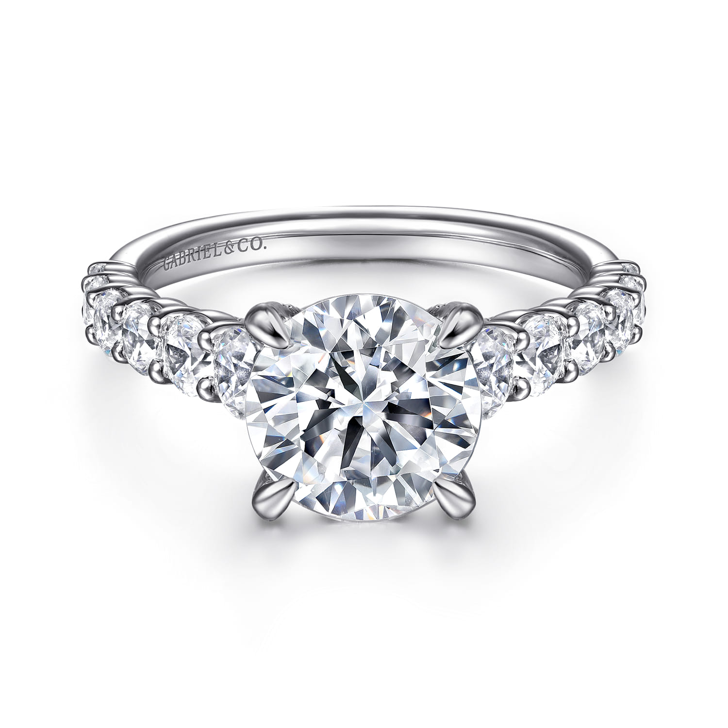 Winslet - 14K White Gold Round Diamond Engagement Ring