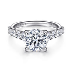Winslet - 14K White Gold Round Diamond Engagement Ring