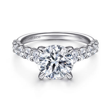 Winslet - 14K White Gold Round Diamond Engagement Ring