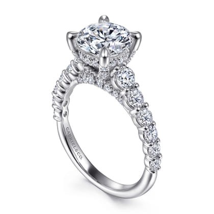 Winslet - 14K White Gold Round Diamond Engagement Ring
