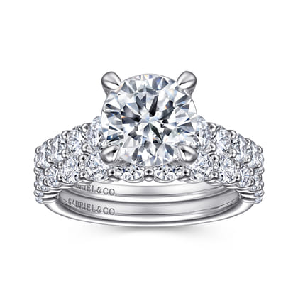 Winslet - 14K White Gold Round Diamond Engagement Ring