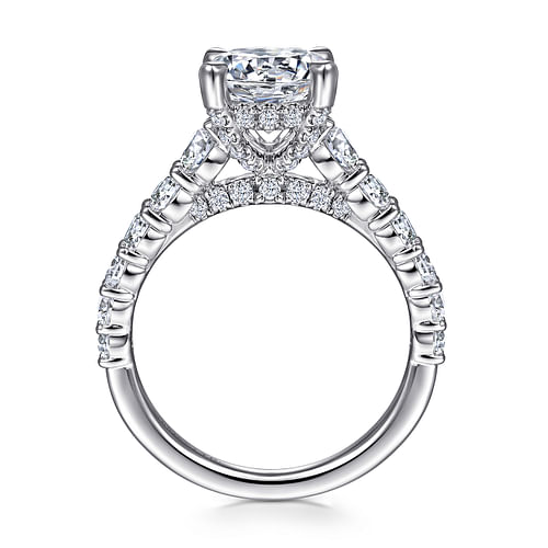 Winslet - 18K White Gold Round Diamond Engagement Ring - 1.13 ct - Shot 2