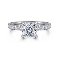 Winslow - 14K White Gold Cushion Cut Diamond Engagement Ring