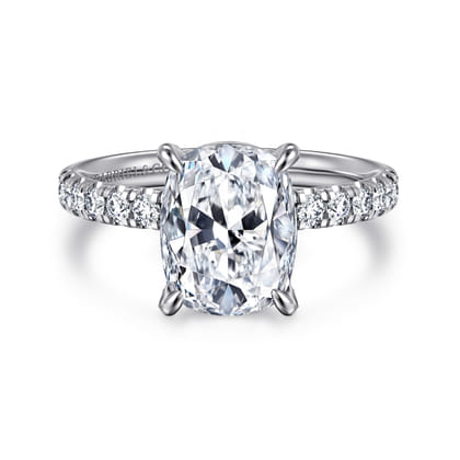 Winslow - 14K White Gold Elongated Cushion Diamond Engagement Ring