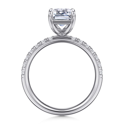 Winslow - 14K White Gold Emerald Cut Diamond Engagement Ring