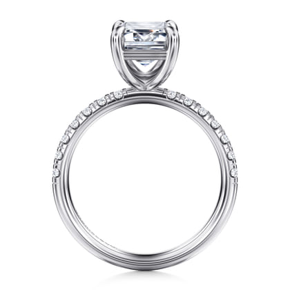Winslow - 14K White Gold Emerald Cut Diamond Engagement Ring