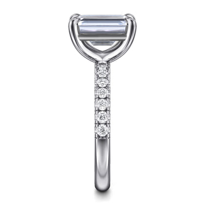 Winslow - 14K White Gold Emerald Cut Diamond Engagement Ring