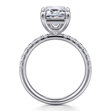 Winslow - 14K White Gold Emerald Cut Diamond Engagement Ring