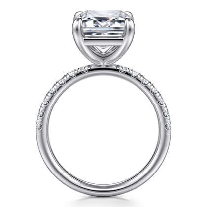 Winslow - 14K White Gold Emerald Cut Diamond Engagement Ring