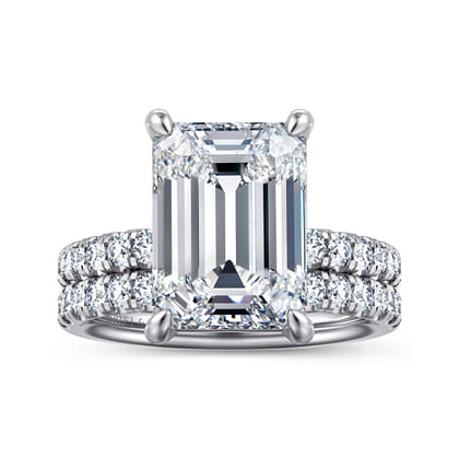 Winslow - 14K White Gold Emerald Cut Diamond Engagement Ring