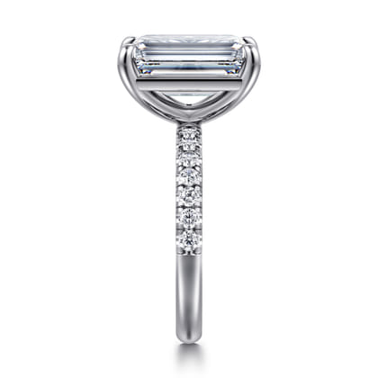 Winslow - 14K White Gold Emerald Cut Diamond Engagement Ring