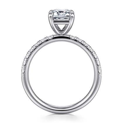 Winslow - 14K White Gold Emerald Cut Diamond Engagement Ring