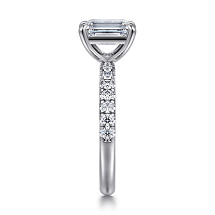Winslow - 14K White Gold Emerald Cut Diamond Engagement Ring