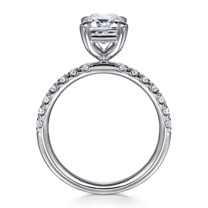 Winslow - 14K White Gold Emerald Cut Diamond Engagement Ring