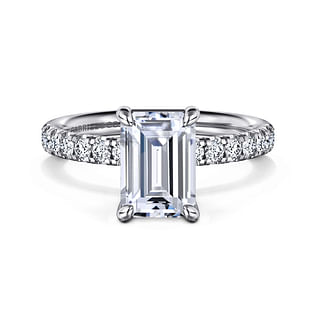 Winslow---14K-White-Gold-Emerald-Cut-Plain-Head-and-2-2mm-Shank-1-2-way-around-pave-Shank1