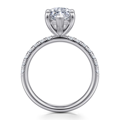 Winslow - 14K White Gold Marquise Shape Diamond Engagement Ring