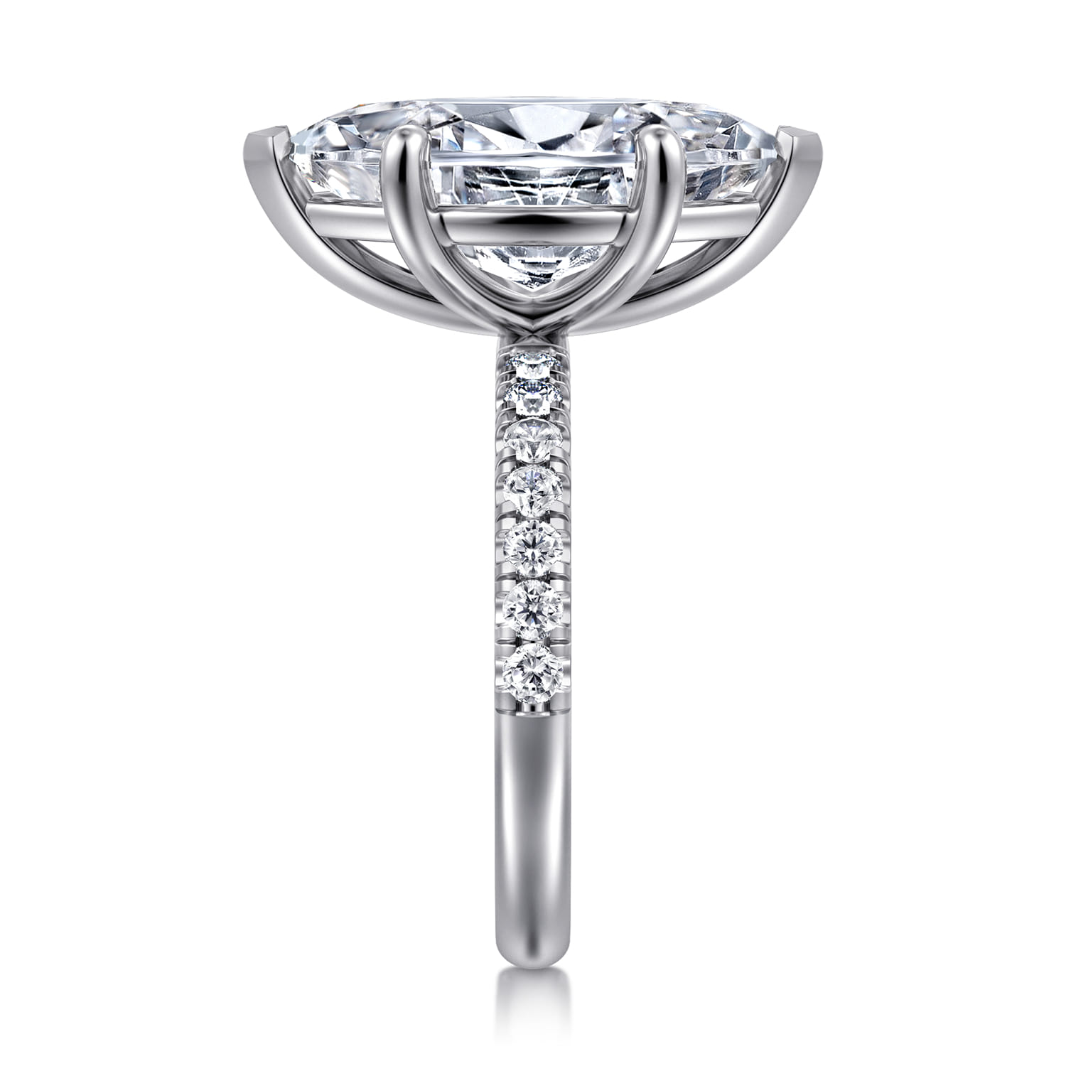 Winslow - 14K White Gold Marquise Shape Diamond Engagement Ring