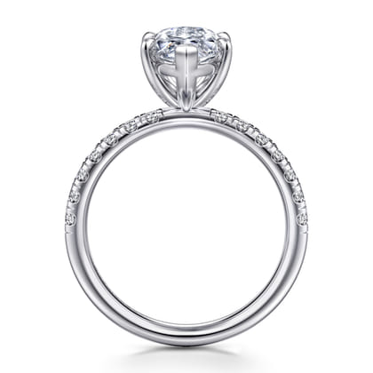 Winslow - 14K White Gold Marquise Shape Diamond Engagement Ring