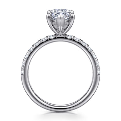 Winslow - 14K White Gold Marquise Shape Diamond Engagement Ring