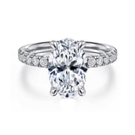 Winslow - 14K White Gold Oval Diamond Engagement Ring