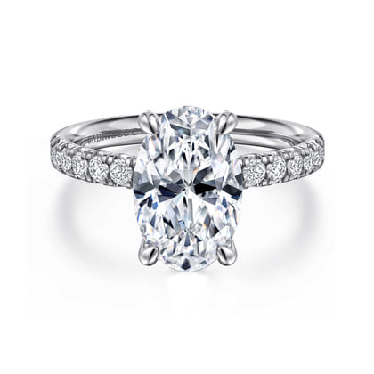 Winslow - 14K White Gold Oval Diamond Engagement Ring