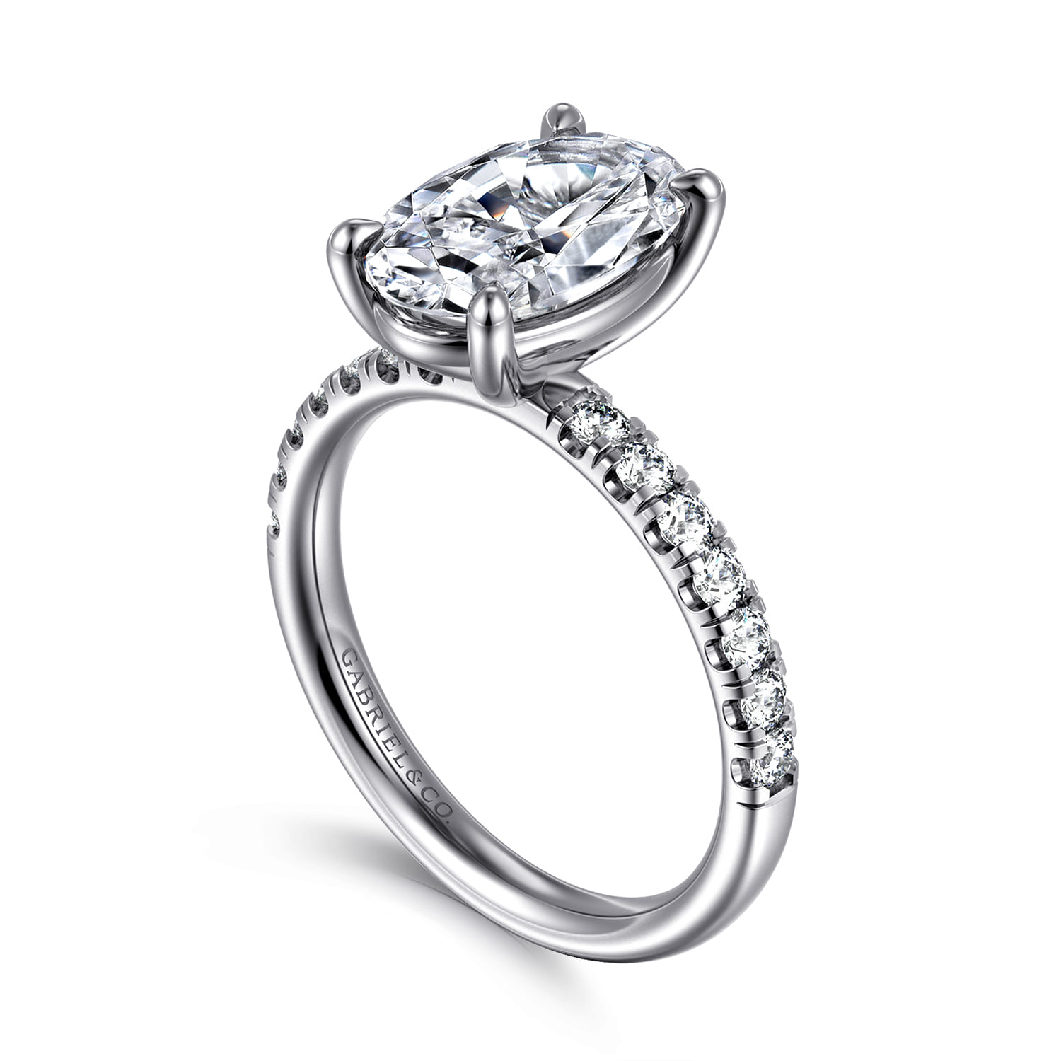 Winslow - 14K White Gold Oval Diamond Engagement Ring