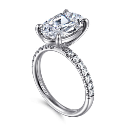 Winslow - 14K White Gold Oval Diamond Engagement Ring