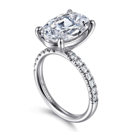 Winslow - 14K White Gold Oval Diamond Engagement Ring
