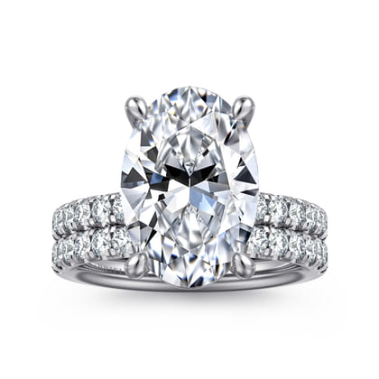 Winslow - 14K White Gold Oval Diamond Engagement Ring