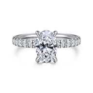 Winslow - 14K White Gold Oval Diamond Engagement Ring